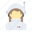 astronaut, cosmonaut, space pilot, space traveller, space woman 