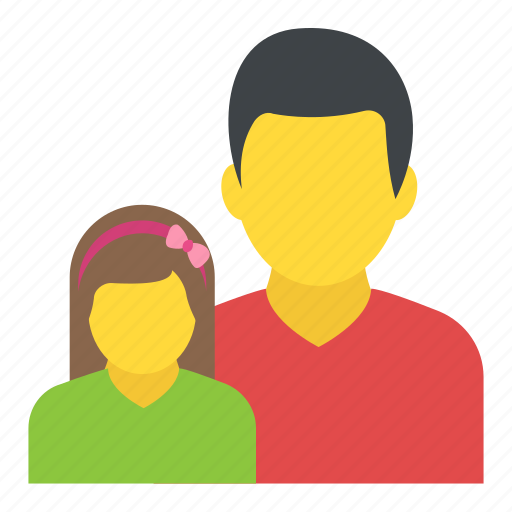 Daughter, family, father, girl, kid, parent icon - Download on Iconfinder