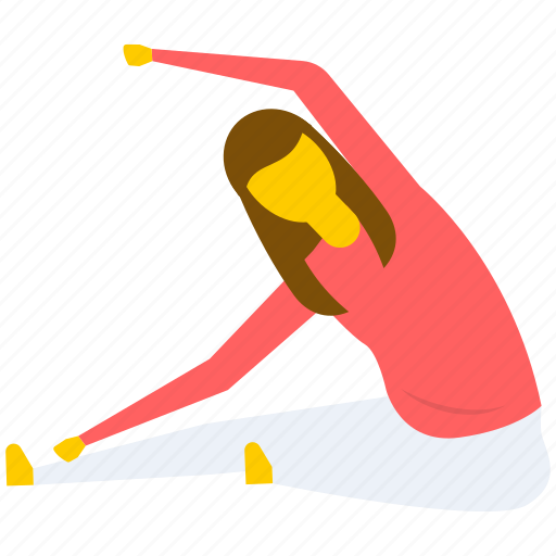 Gymnastic, relaxing, side seated angle, yoga, yoga pose icon - Download on Iconfinder