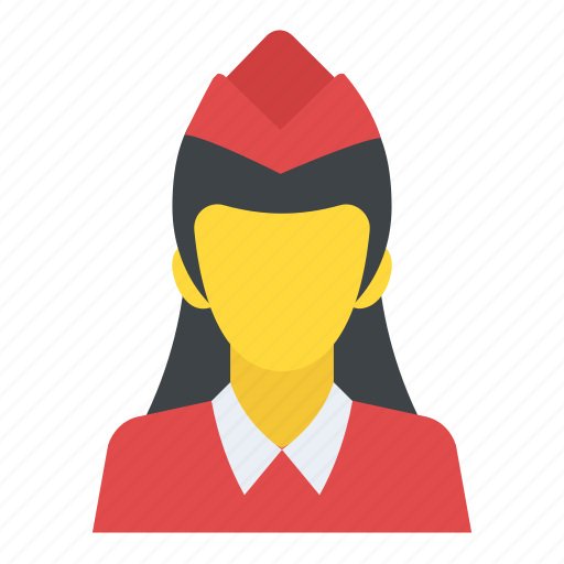 Air hostess, cabin crew, flight attendant, hostess, stewardess icon - Download on Iconfinder