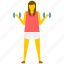 athletic girl, exercising girl, gym, woman holding dumbbells, workout 