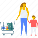 family buying, family shopping, mother and son buying, mother and son shopping, shopping