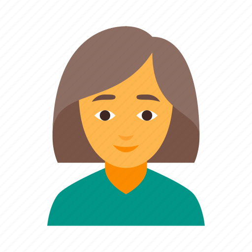 Female, person, face, girl, haircut, user, woman icon - Download on Iconfinder