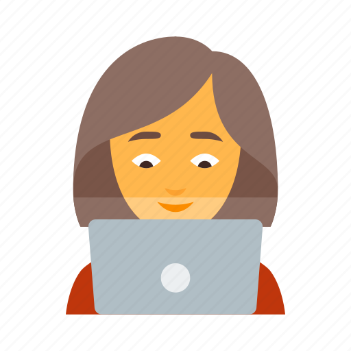 Laptop, clerk, computer, notebook, secretary, user, woman icon - Download on Iconfinder