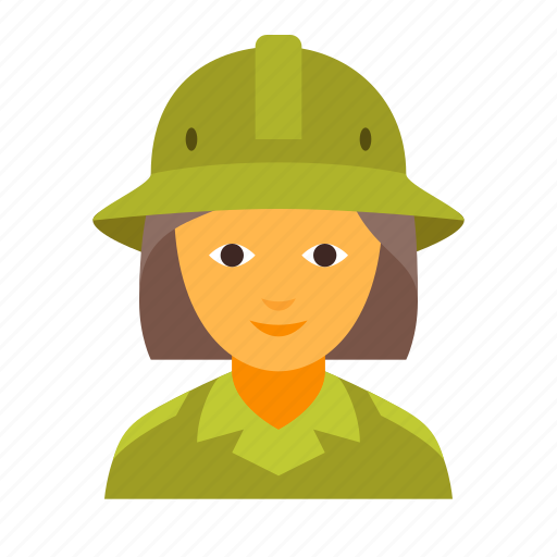 Female, girl, scout, woman, safari, spy, zoologist icon - Download on Iconfinder