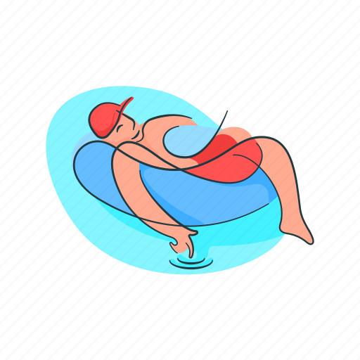 Avatar, man, people, person, pool, relax illustration - Download on Iconfinder