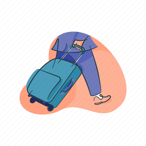 Baggage, luggage, suitcase, travel illustration - Download on Iconfinder
