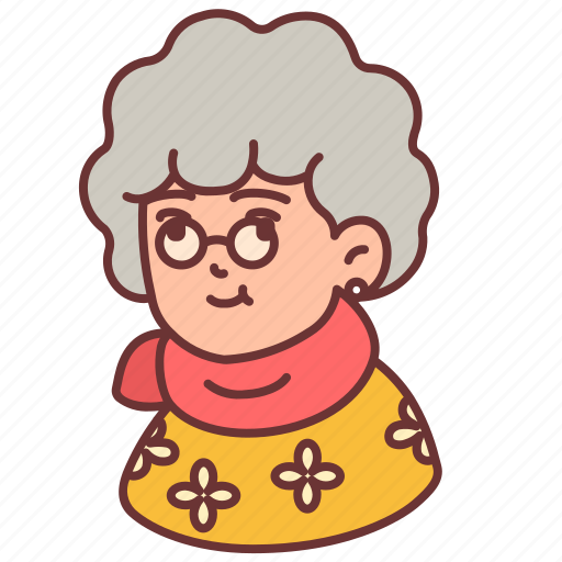 Avatar, elderly, glasses, grandmother, old, people, woman icon - Download on Iconfinder
