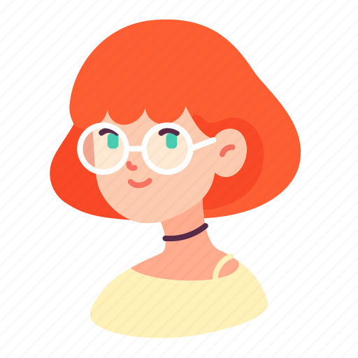 Avatar, ginger, girl, glasses, people, teenager, woman icon - Download on Iconfinder