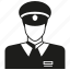 avatar, character, person, police, profile, uniform, worker 
