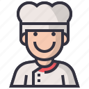 avatars, character, chief, cook, man, profession, user