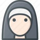 avatar, christian, head, nun, nurse, people, sister