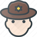 avatar, head, people, ranger, scout, sheriff