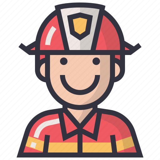 Avatars, character, firefighter, male, man, profession, user icon - Download on Iconfinder