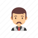 avatar, businessman, mustache, occupation, people 