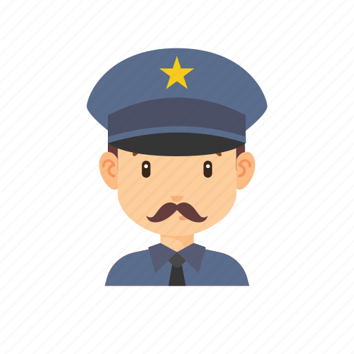 Avatar, man, mustache, occupation, people, police, star icon - Download on Iconfinder