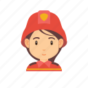 fighter, fire, firefighter, girl, occupation, people, woman