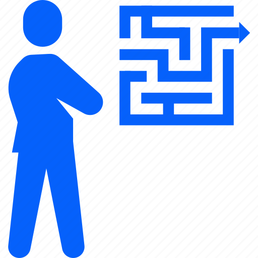 Labyrinth, maze, strategy, planning, marketing, business, management icon - Download on Iconfinder