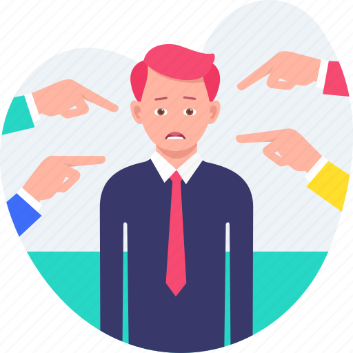 Accused, business, businessman, character, fingers, pointed icon - Download on Iconfinder