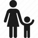child, woman, single parent, mother, kid, figure, sign