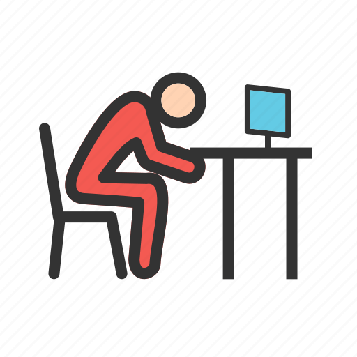 Exhausted, job, lazy, sleepiness, sleepy, tired, worker icon - Download on Iconfinder