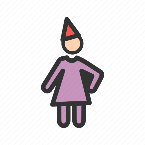 Birthday, celebrate, colorful, fun, happy, party, woman icon - Download on Iconfinder