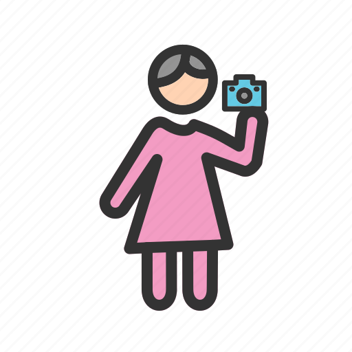 Beautiful, camera, happy, photographer, picture, selfie, woman icon - Download on Iconfinder