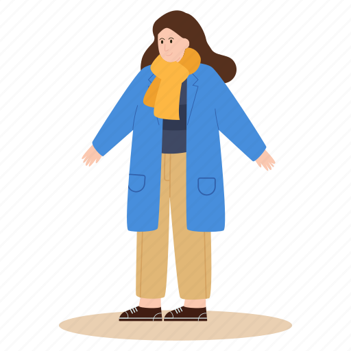 Winter girl, winter outfit, winter clothes, winter woman, winter fashion illustration - Download on Iconfinder