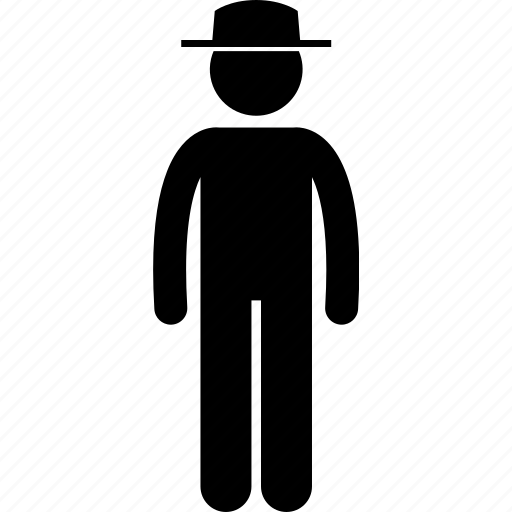 Cowboy, hat, man, people, person, stick figure, wearing icon - Download on Iconfinder
