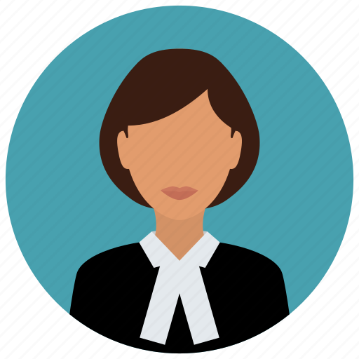 Crime, judge, law, lawyer, protection, woman, avatar icon - Download on Iconfinder