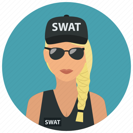 Crime, protection, team, woman, avatar, swat icon - Download on Iconfinder