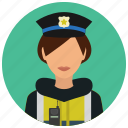 crime, officer, protection, safety, street, woman, avatar