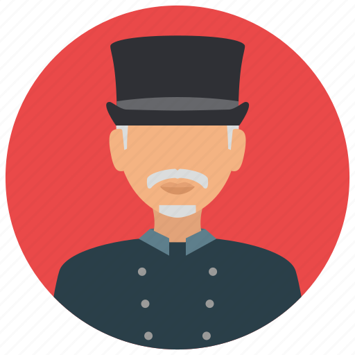 Doorman, services, tophat, uniform, avatar icon - Download on Iconfinder