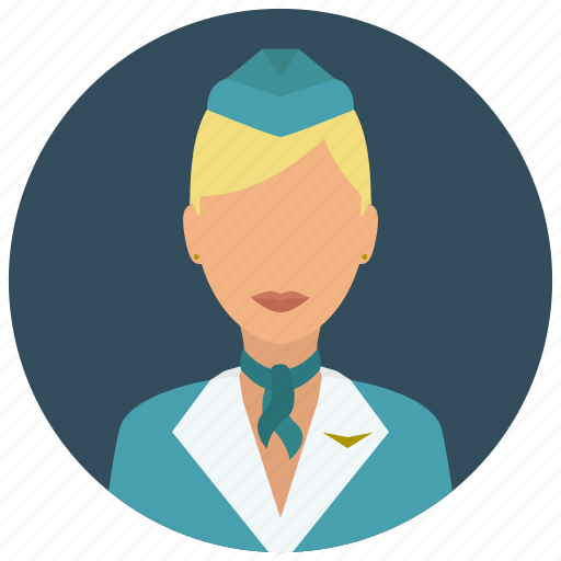Attendant, flight, hat, services, woman, avatar icon - Download on Iconfinder