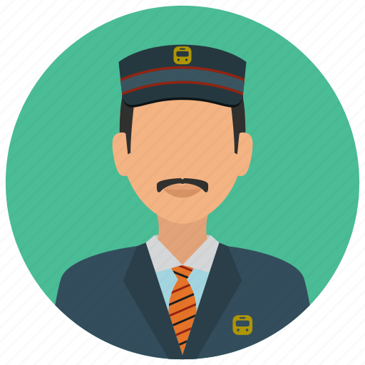Hat, man, services, station, tie, train, avatar icon - Download on Iconfinder