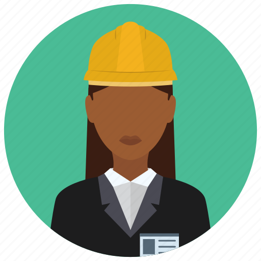 Badge, business, construction, hat, services, woman, avatar icon - Download on Iconfinder