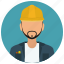 construction, helmet, man, services, shirt, avatar 