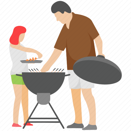 Bbq cooking, cooking, grilled food, outdoor food, picnic food illustration - Download on Iconfinder