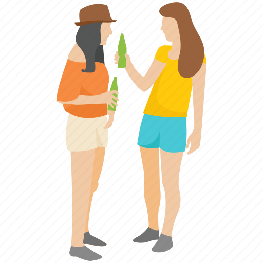 Friends gossips, friends outdoor, friends picnic, outdoor picnic, picnic illustration - Download on Iconfinder