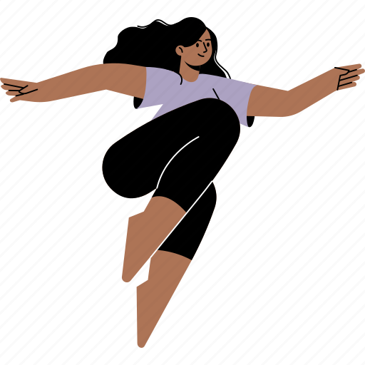 People, women, pose, beauty, fashion, jumping, exercising illustration - Download on Iconfinder