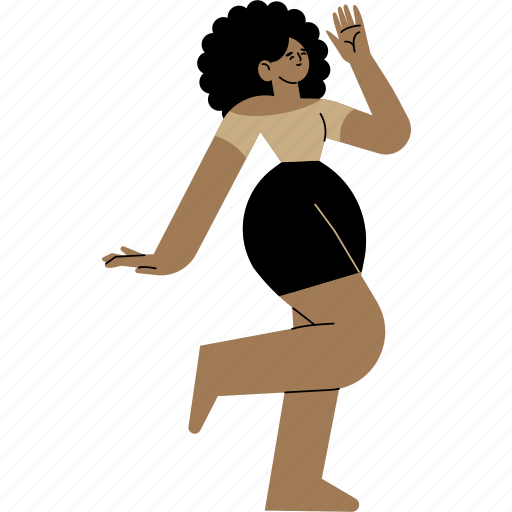 People, women, pose, beauty, fashion, enjoy, dancing illustration - Download on Iconfinder