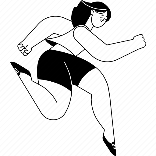People, women, exercise, beauty, fashion, running, fitness illustration - Download on Iconfinder