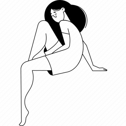 People, women, pose, beauty, fashion, resting, relax illustration - Download on Iconfinder
