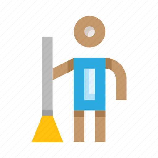 Cleaner, man, housekeeping, mop, janitor, broom icon - Download on Iconfinder