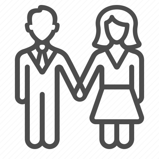 Couple, dating, holding hands, man, marriage, people, woman icon - Download on Iconfinder