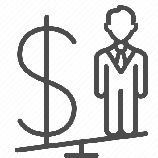 Business, businessman, man, money, politician, politics, see saw icon - Download on Iconfinder