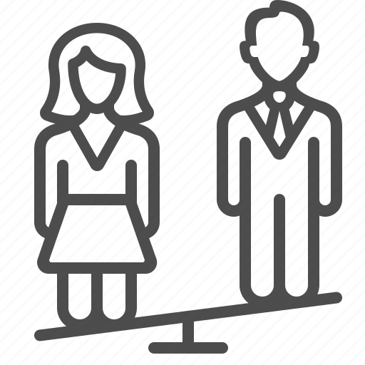 Couple, man, marriage, people, relationship, see saw, woman icon - Download on Iconfinder