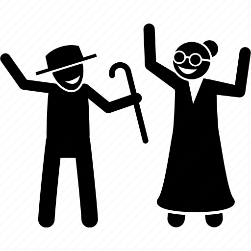 Couple, dance, dancing, happy, man, old, woman icon - Download on Iconfinder