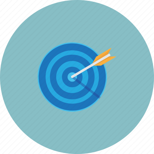 Aim, blue, goal, target icon - Download on Iconfinder