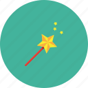 graphic, star, wand, enchantment, yellow, hand, red
